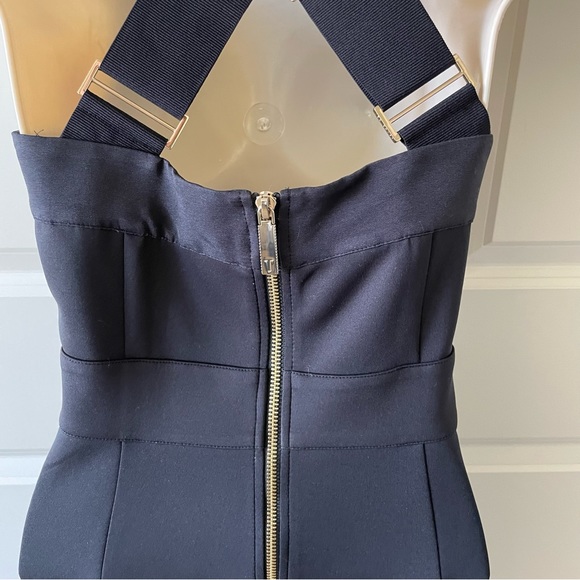 Ted Baker London Akva Kensington Floral Black Body-Con Dress Size 10 - Picture 11 of 16